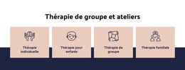 Thérapie De Groupe Et Ateliers - Modèle De Page HTML