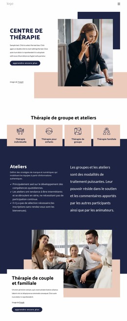 Centre De Thérapie - Modèle De Site Web Joomla