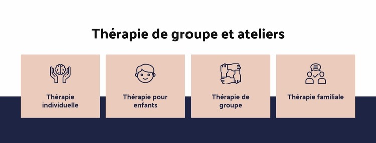 Thérapie de groupe et ateliers Modèle Joomla