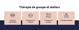 Thérapie De Groupe Et Ateliers : Modèle De Site Web Simple