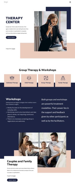 Therapy center - HTML Template by Nicepage