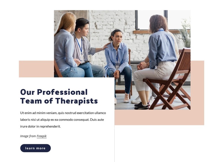 Team of therapist HTML Template