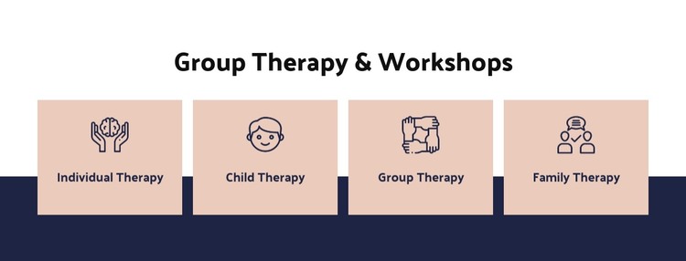 Group therapy and workshops HTML Template
