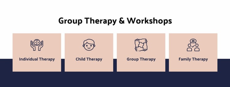 Group therapy and workshops Html Website Builder