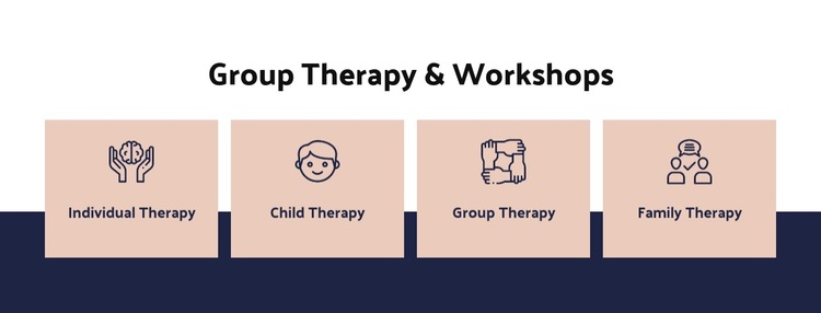 Group therapy and workshops HTML5 Template