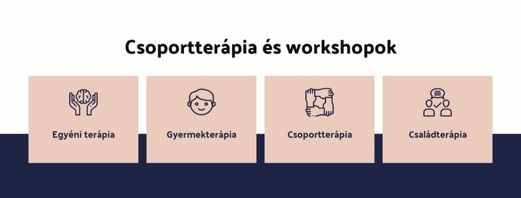 Csoportterápia és workshopok HTML Sablon