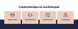 Csoportterápia És Workshopok – Üzleti Prémium Webhelysablon