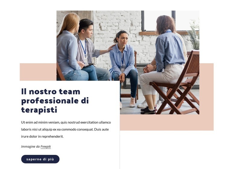 Team di terapista Costruttore di siti web HTML