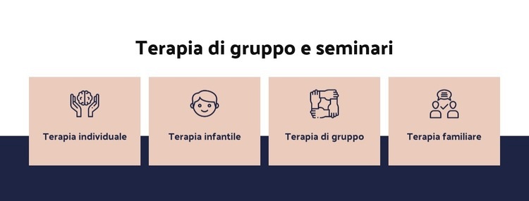 Terapia di gruppo e laboratori Modelli di Website Builder