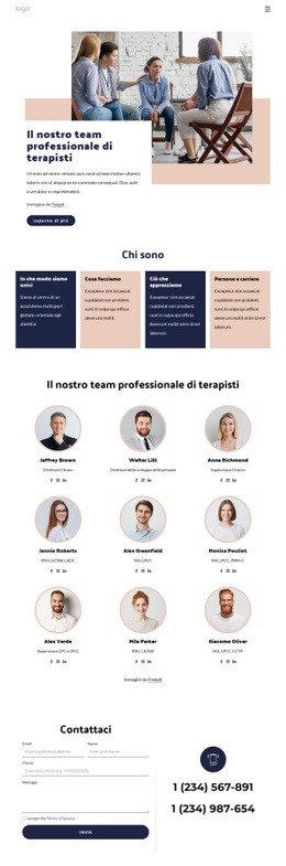 Il Nostro Team Professionale Di Terapisti - Modello Di Sito Web Gratuito