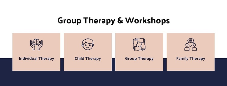 Group therapy and workshops Joomla Page Builder