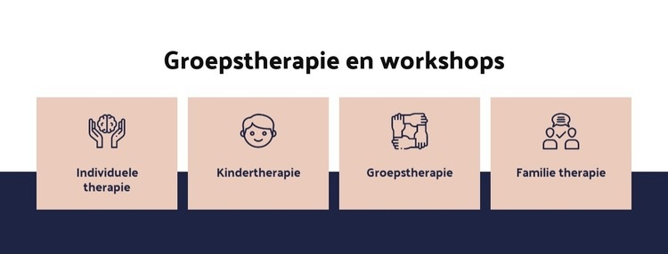 Groepstherapie en workshops Website mockup