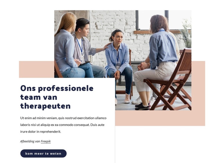 Team van therapeut Website sjabloon