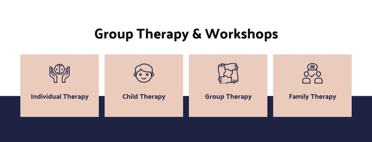 Group therapy and workshops One Page Template
