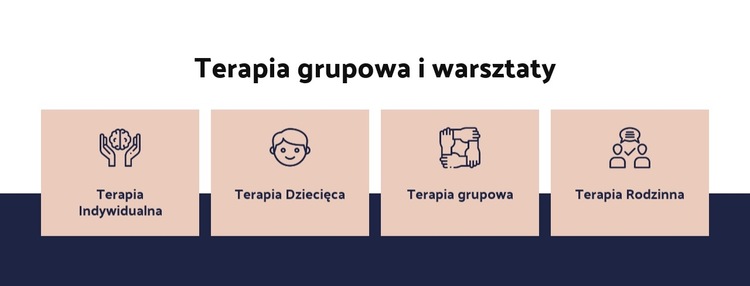 Terapia grupowa i warsztaty Szablon witryny sieci Web