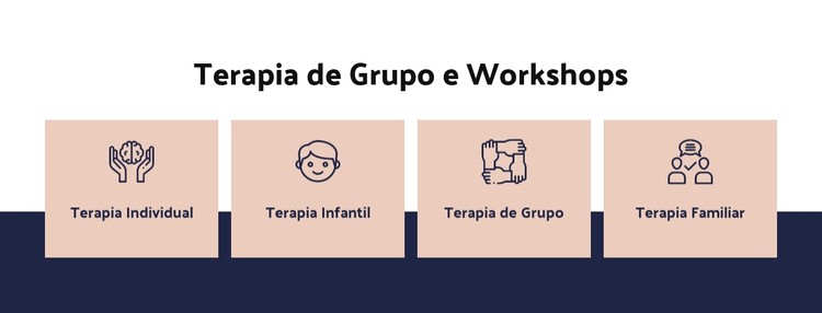 Terapia de grupo e workshops Template CSS