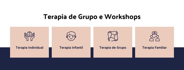 Terapia de grupo e workshops Modelo HTML5