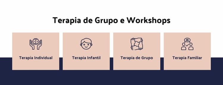 Terapia de grupo e workshops Template Joomla
