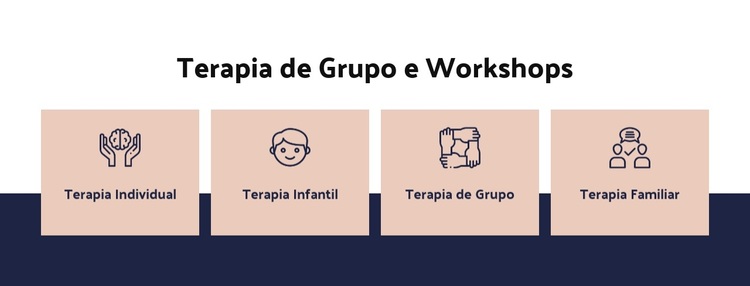 Terapia de grupo e workshops Tema WordPress