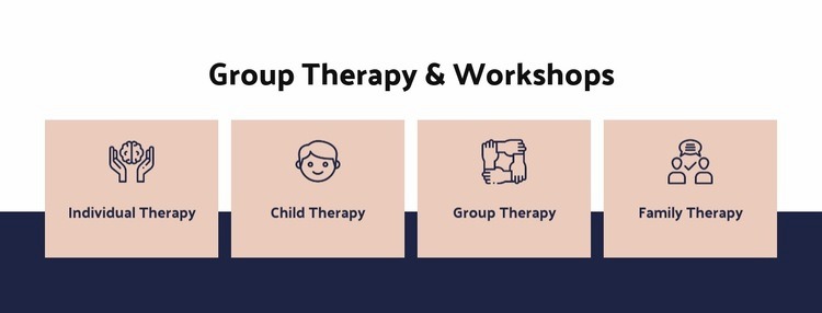 Group therapy and workshops Squarespace Template Alternative
