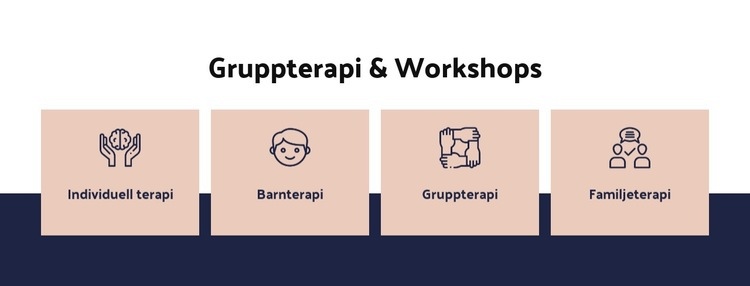 Gruppterapi och workshops Webbplats mall