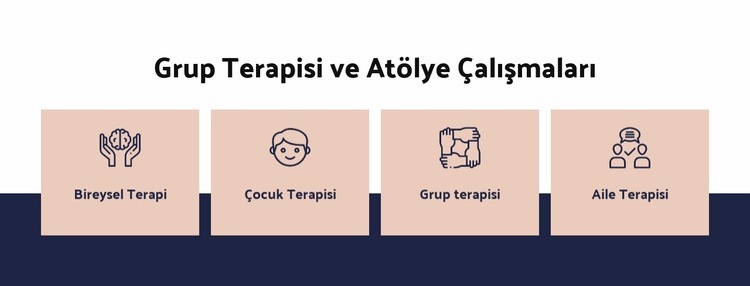 Grup terapisi ve atölye çalışmaları Açılış sayfası