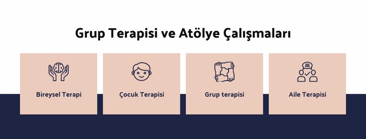 Grup terapisi ve atölye çalışmaları Joomla Şablonu