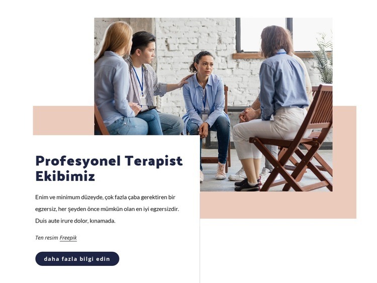 Terapist ekibi Web sitesi tasarımı