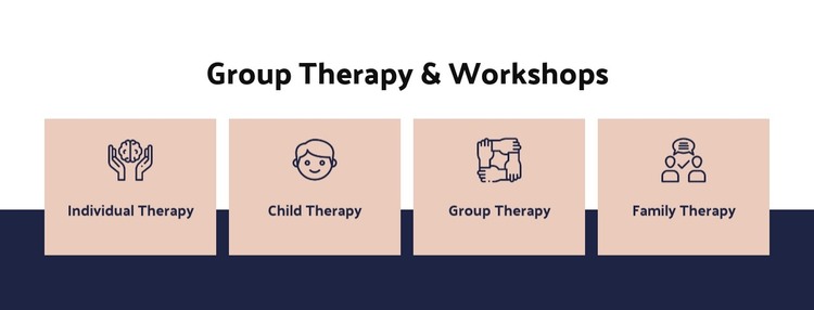 Group therapy and workshops Web Design