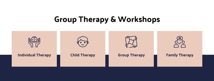 Group therapy and workshops Web Page Design