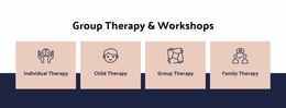 Group Therapy And Workshops One Page