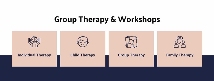 Group therapy and workshops Website Builder Templates