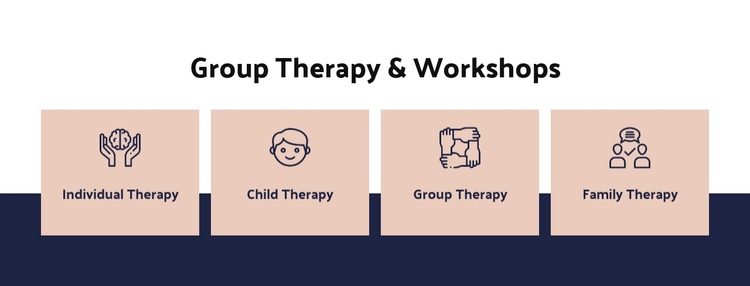 Group therapy and workshops Website Builder Software
