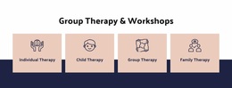 Group Therapy And Workshops Website Design