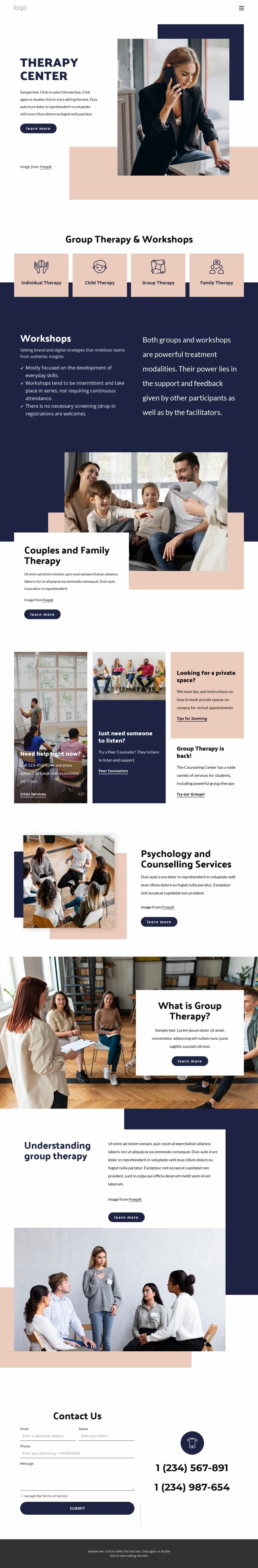 Therapy center Website Design