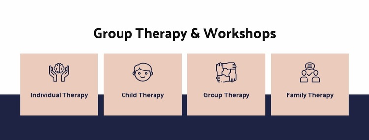 Group therapy and workshops Website Design