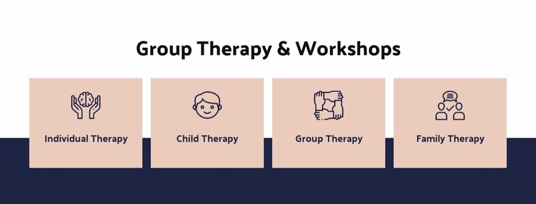 Group therapy and workshops Website Mockup