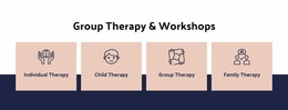 Group Therapy And Workshops - Business Premium Website Template