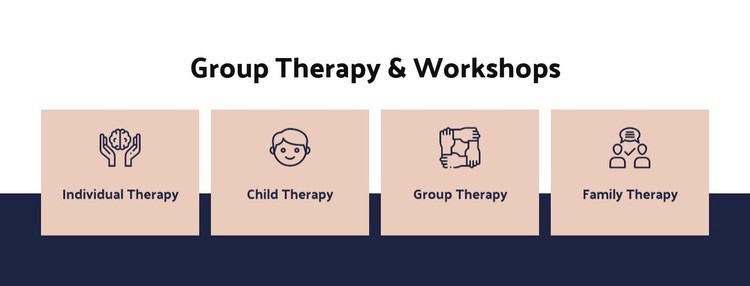 Group therapy and workshops Wix Template Alternative