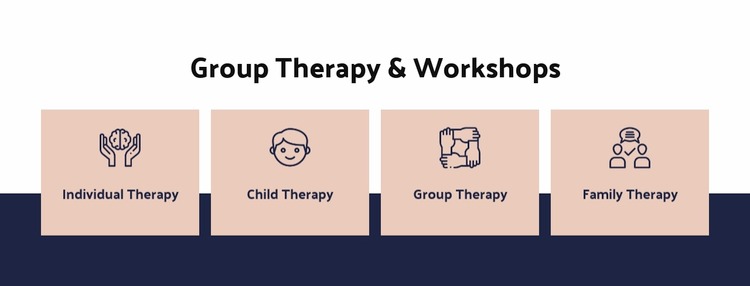 Group therapy and workshops WordPress Website Builder