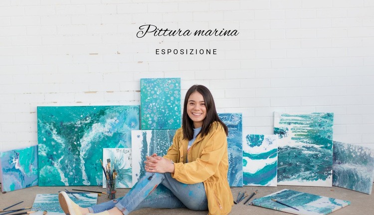 Mostra di pittura Mockup del sito web