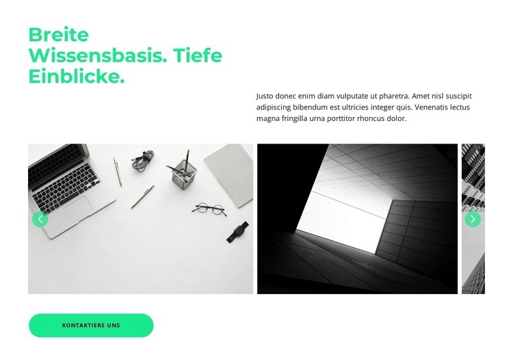 Slider mit Geschäftsbildern HTML Website Builder