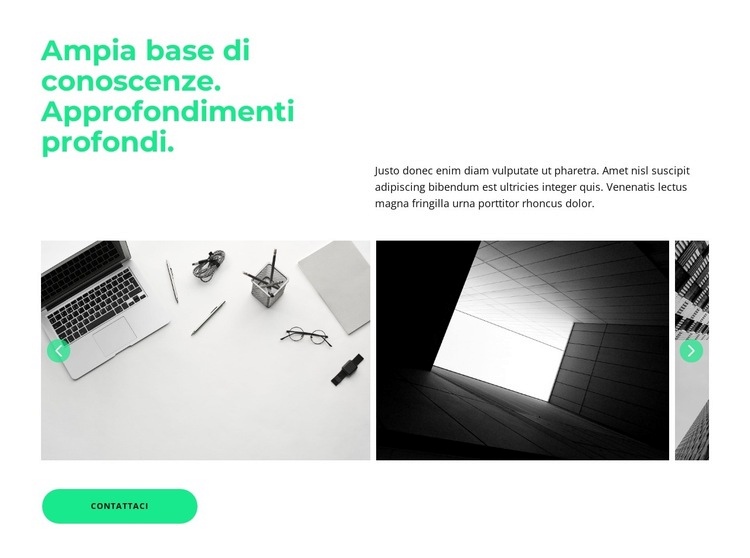 Dispositivo di scorrimento con immagini aziendali Modelli di Website Builder