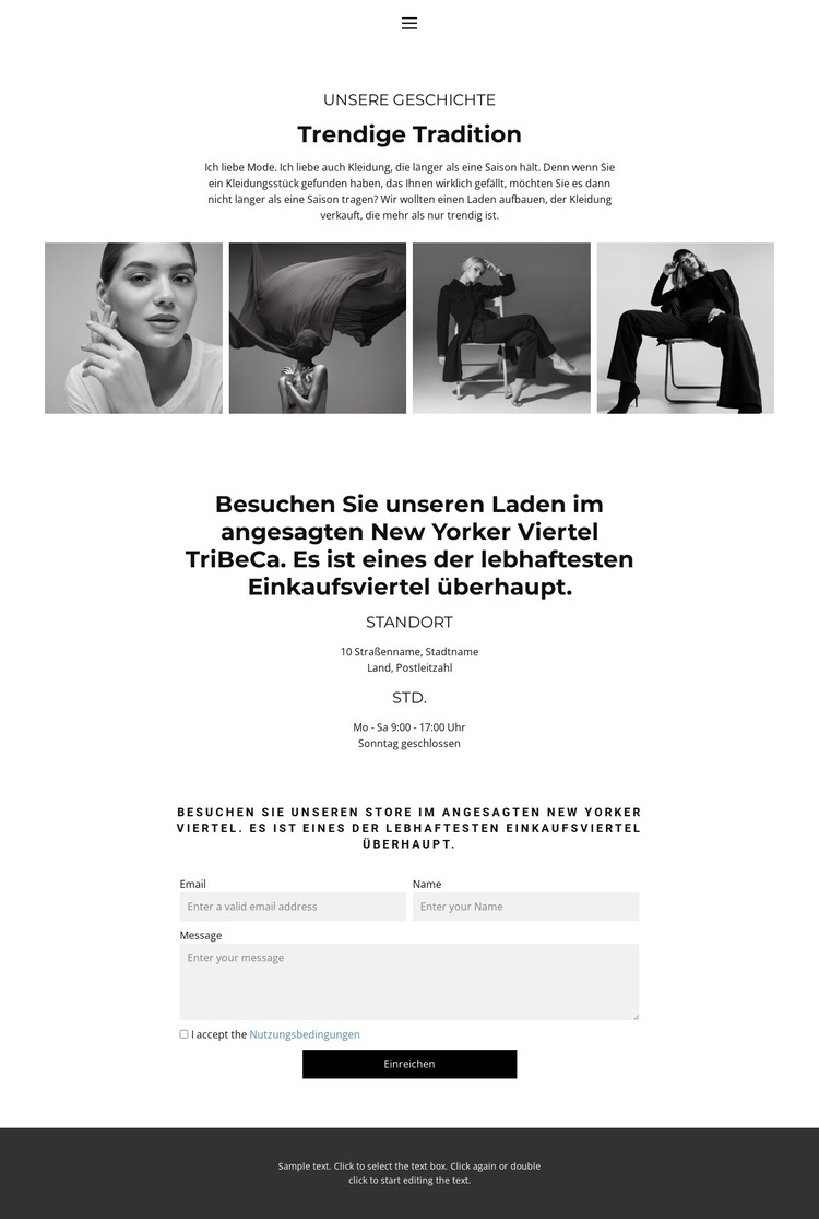 Besuchen Sie unseren Shop HTML-Vorlage