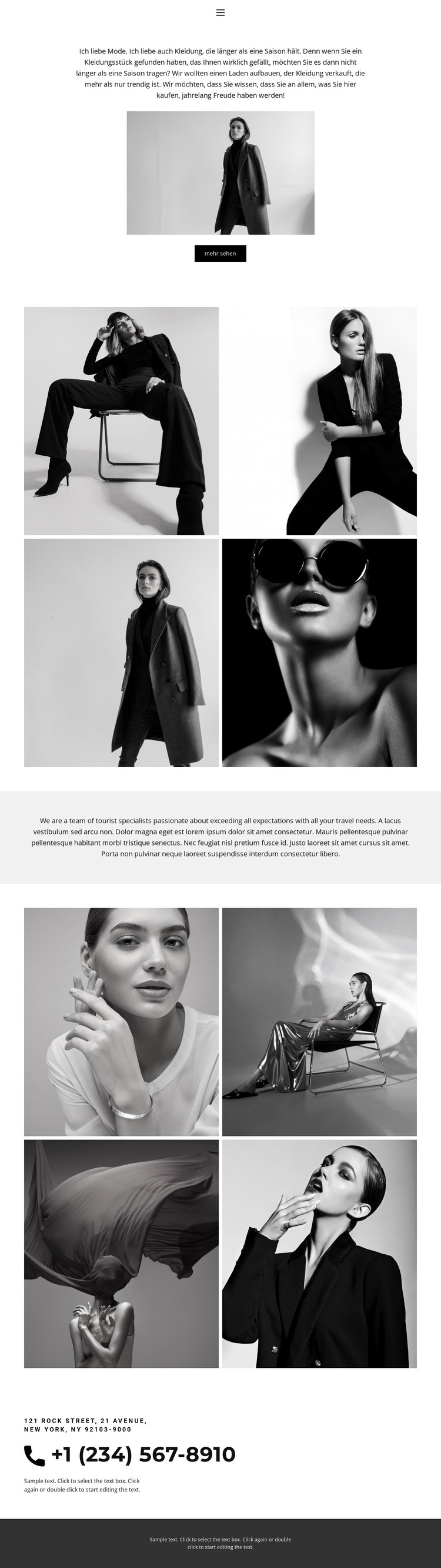 Unser Lookbook Website design