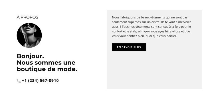 Juste tendance Conception de site Web