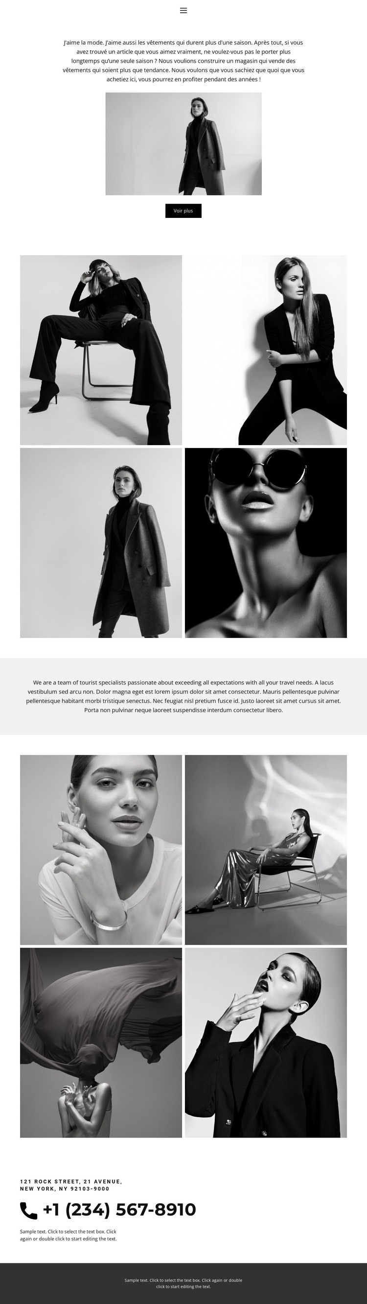 Notre lookbook Modèle HTML