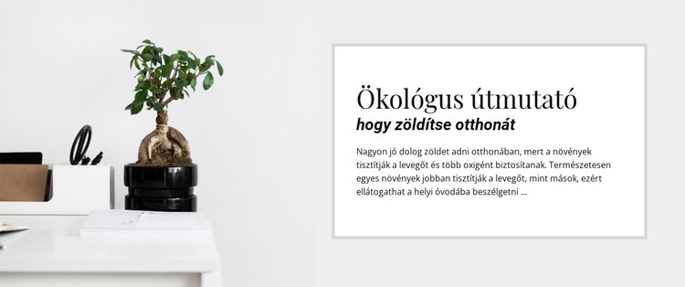 Zöld otthon indítása HTML Sablon