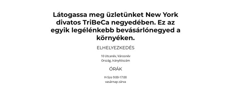 Iroda a központban Weboldal sablon