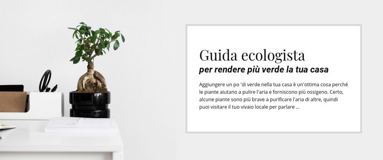 Avvio di una casa verde Modelli di Website Builder